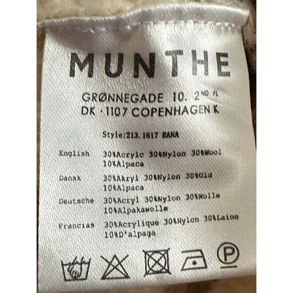 MUNTHE Rana Multi-Stripe Waffle Knit Sweater Alpaca-Blend Oversized Sz 10 - NWT - Picture 9 of 9